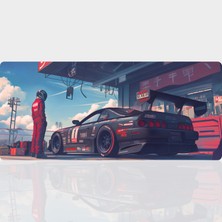 BLS 90X40 cm Büyük Boy Oyuncu Mouse Pad Kaymaz Taban Fare Altlığı Gaming Mousepad XXL Araba Desenli