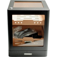 Parmida Siyah Aksesuar Çekmeceli Camlı Içi Ledli Humidor Puro Kutusu PHUM0258