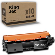 Kingjet Hp Uyumlu (18A) CF218A Standart Kapasiteli (10'lu Paket) Çipli Muadil Toneri | Mfp M132FW