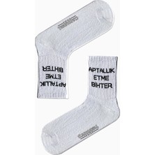 Carnaval Socks Aptallık Etme Bihter Yazılı Desenli Renkli Spor Çorap