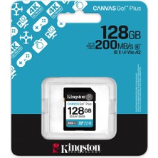  kingston sdg4-128gb 128gb sdxc canvas go plus gen4 200mb-s c10 uhs-ı u3 v30 hafıza kartı
