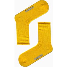 Carnaval Socks Düz Sarı Desensiz Renkli Spor Çorap