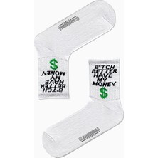 Carnaval Socks Bitch Better Have My Money Yazılı Desenli Renkli Spor Çorap