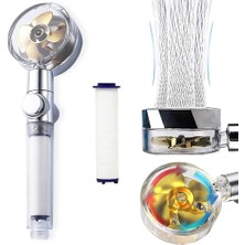 Sora Home® Turbo Pervaneli Filtreli Su Tasarruflu 360 Derece Dönebilen Tazyikli Duş Başlığı