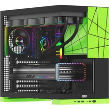 Dragos Prizma 5x Argb Fan Type-C 1000W 80+ Bronze Pcıe 5.1 Atx 3.0 Atx Mid Tower Kasa Yeşil