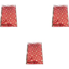Omeyva Desenli Metalize Hediye Paketi Yapışkanlı Torba Poşet - 20X35 Cm. - 100 Adetlik 3 Paket