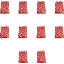 Omeyva Desenli Metalize Hediye Paketi Yapışkanlı Torba Poşet - 20X35 Cm. - 100 Adetlik 10 Paket