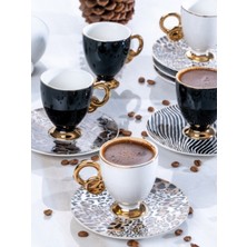 Acar Brute 6 Kişilik Porselen Kahve Fincan Takımı