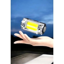 Uslucan Alışveriş Beyaz LED Işık Sensörlü Kafa Lambası Lityum Batarya LED El Fenerli Şarjlı