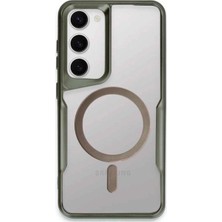 Erdo Ticaret Buğz Samsung Galaxy S23 Kılıf Boyi Magsafe Silikon Kapak - Yeşil