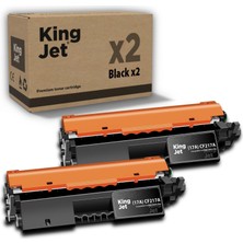 Kingjet Hp Uyumlu (17A) CF217A Standart Kapasiteli (2'li Paket) Çipli Muadil Toneri | M102W