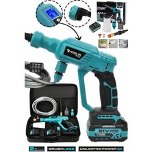 Assur Plus 21V Kömürsüz Motor Yüksek Basınçlı Akülü Oto Araba Yıkama Makinesi Şarjlı