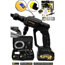 Assur Plus 21V Kömürsüz Motor Yüksek Basınçlı Akülü Oto Araba Yıkama Makinesi Şarjlı