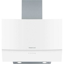 Profilo DVE6G520 Beyaz Cam Yüzey Duvar Tipi Davlumbaz 60 cm Eğimli Tasarım ile Modern Hava Dolaşımı