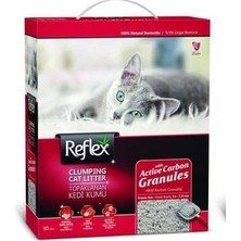 Reflex Aktif Karbonlu Topaklanan Kedi Kumu 10 Lt Lavanta Kokulu 5 kg Miktar ile Etkili Koku Kontrolü