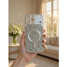 KumOziShop iPhone 16 Promax Uyumlu Magsafe Özellikli 17 Görünümlü Kamera Korumalı Elmas Taşlı Premium Kılıf