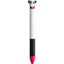 Legami İki Renkli Panda Tükenmez Kalem Pembe - Siyah 1 Adet Eğlenceli Tasarım