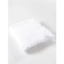 Tiny Lamb Brighton Beyaz Renk  Organik Pamuk 4 Katlı Müslin Battaniye 100X120cm - Yumuşak Pamuk Müslin