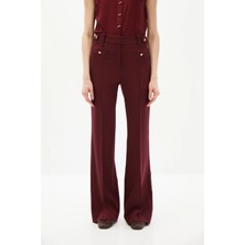 SHN Bordo Nervürlü Pantolon