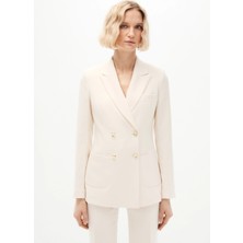 SHN Ekru Kruvaze Blazer Takım