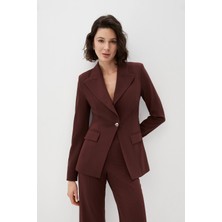 SHN Kahverengi Blazer Ceket Takım