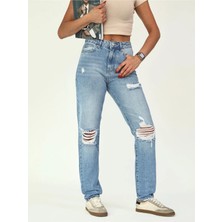 Zeo Basic Lazerli Mom Jean