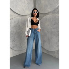 Zeo Basic Extra Baggy Fresh Mavi Denım Pantolon