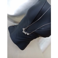 Stainlees Steel Gümüş Renkli Açılır Kapanır Kolye