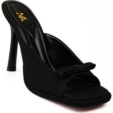 Moda Arena 4512 Siyah Topuklu Abiye Kadın Terlik