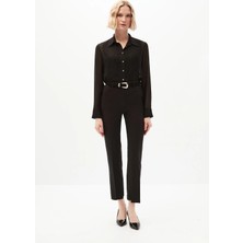 SHN Siyah Kemerli Klasik Pantolon