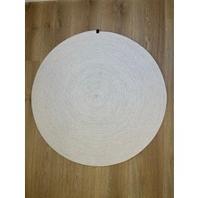 Melena Carpet Yuvarlak Hasır Halı Balkon Salon Mutfak Için Jüt Görünümlü Dekoratif Halı