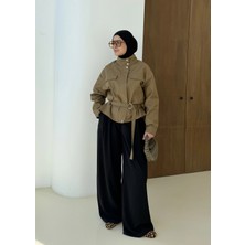 Moda Aksa 03 Premium Kemerli Zr Ceket Trenç