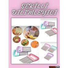 Keskon Çok Fonksiyonlu Patates Cips Doğrayıcı | Sebze & Meyve Dilimleyici | Hamur Kesme Mutfak Aparatı