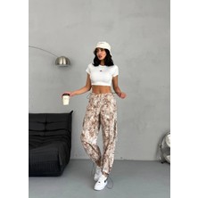 Zeo Basic Kamuflaj Paraşüt Kumaş Kargo Cepli Pantolon