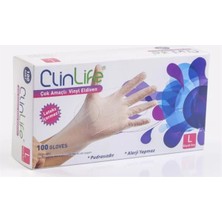 Clinlife Vinil Eldiven Pudrasız L Büyük Boy 100PCS