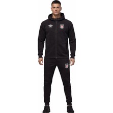 Beşiktaş Orijinal Siyah Kapüşonlu Eşofman Takımı