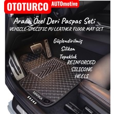 Ototurco Automotive Renault Clio 5 Uyumlu Kapitoneli Suni Deri-Silikon Topukluklu Premium Deri Paspas