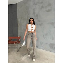 Zeo Basic Straıght Boru Paça Vıntage Tınt Jean