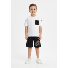 Toontoy Erkek Çocuk 2'li Never Baskılı Şortlu Takım