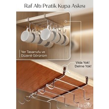 Atacı Dolap Içi Raf Altı 10 Kancalı Fincan Bardak Kupa Askılığı