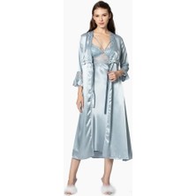 Pierre Cardin 6'lı Uzun Gecelik Sabahlık Set 6025 Mist Rengi