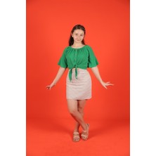 Cuties 05-14 Yaş Kız Çocuk Bej Renk Pitikare Etek