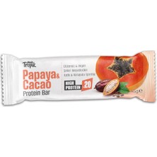 Papaya ve Kakao Aromalı Protein Bar 45 G | Protein Içeren Atıştırmalık ve Sporcu Barı | 5 Adet