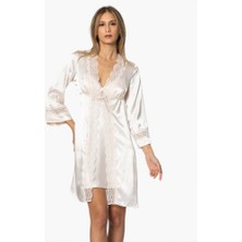 Pierre Cardin 6'lı Saten Gecelik Sabahlık Çeyiz Seti 6010 Inci