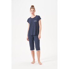 Pjs Kadın Lacivert Kapri Pijama Takımı 29132