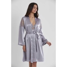 Pierre Cardin 6'lı Saten Gecelik Sabahlık Çeyiz Seti 6955 Royal