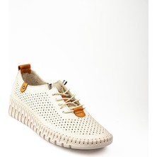 Noble 500 Bej Deri Kadın Günlük Ayakkabı