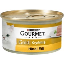 Purina Gourmet Gold Kıyılmış Hindili Yaş Kedi Maması 85G Gerçek Etle Hazırlanmış Lezzetli Tat (6 Al 5 Öde)