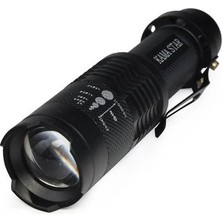 Sylar Km 87 Polis Tipi Zoomlu Şarjlı Metal Dağ Kamp Cep Feneri
