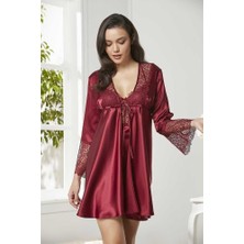 Pierre Cardin 6'lı Kaplı Midi Gecelik Sabahlık Set 6625
